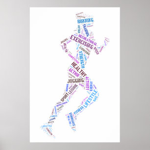 Running girl poster