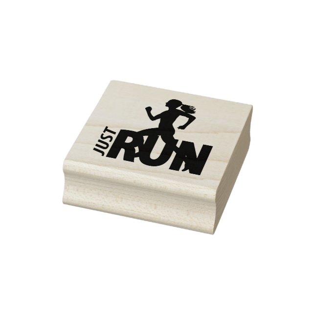 Running girl rubber stamp (Stamp)