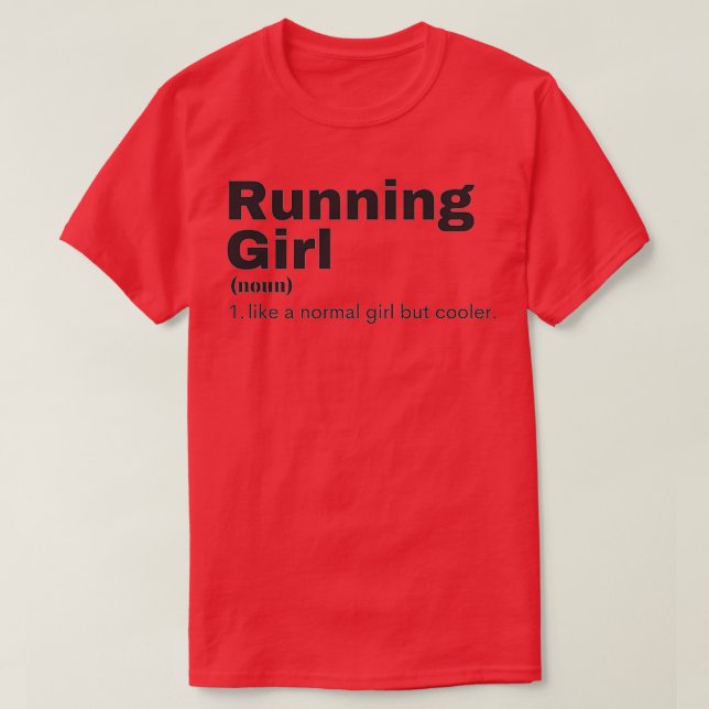 Running Girl Running 4 T-Shirt (Design Front)