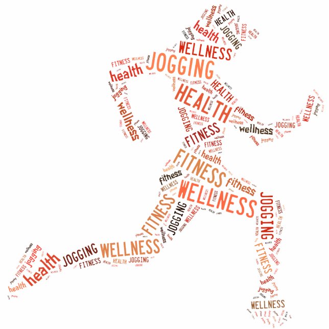 Running girl standing photo sculpture (Front)