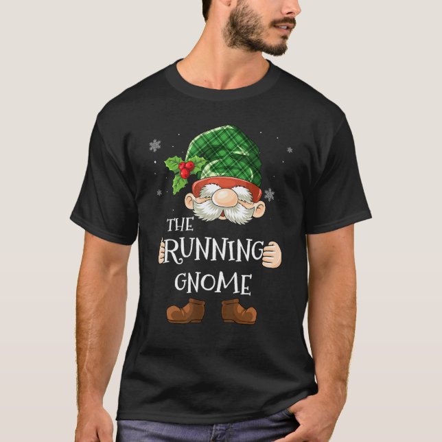 Running Gnome Matching Family Group Christmas Part T-Shirt (Front)