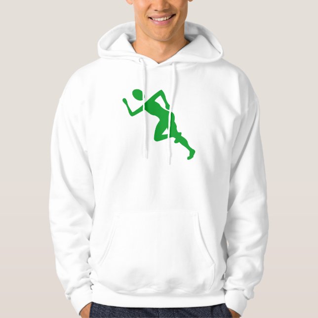 Running - Grass Green Hoodie (Front)