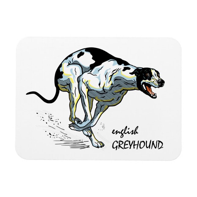 running greyhound magnet (Horizontal)