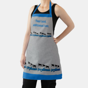 Running Greyhound Silhouettes Personalised Apron