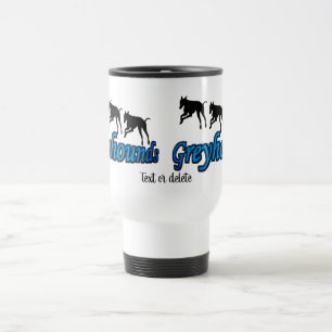 Running Greyhounds Dog Lover Personalized  Travel Mug