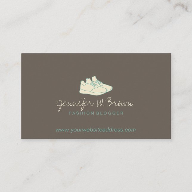 Running Gym Athletic Sneakers Casual Sport Shoes Business Card (Front)