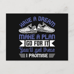 Running - Have a dream make a plan Postcard