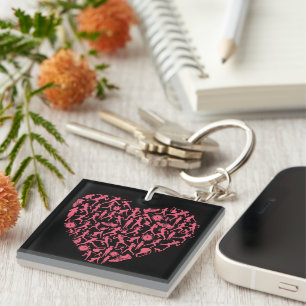 Running Heart - Women Runner Silhouettes Key Ring
