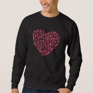Running Heart - Women Runner Silhouettes Sweatshirt