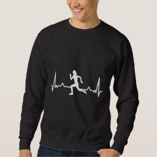Running Heartbeat Line Funny Runner Gift ZG2we Sweatshirt