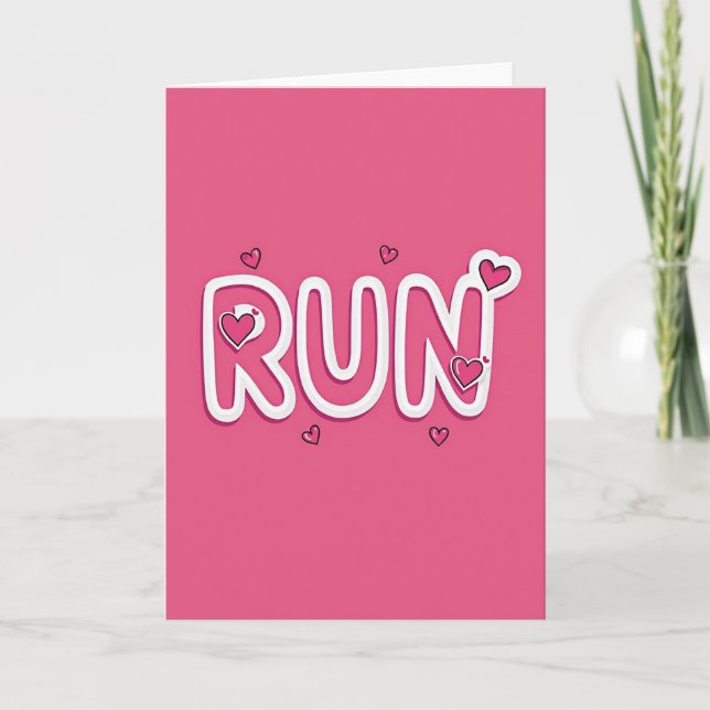 Running Hearts Card (Front)