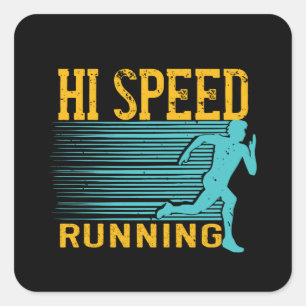 Running - Hi Speed Running Square Sticker