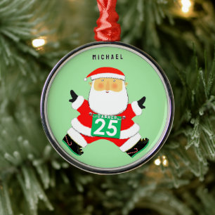 Running Holiday Gift Metal Tree Decoration
