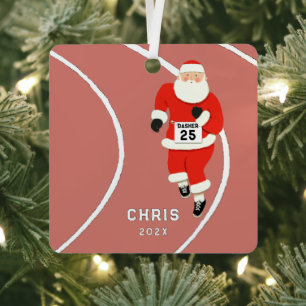 Running Holiday Keepsake Gift Metal Tree Decoration