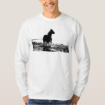 Running Horse Add Your Text Mens Basic Long Sleeve T-Shirt<br><div class="desc">Add Your Own Text Image Logo Photo Pop Art Running Horse Template Men's Basic Long Sleeve White T-Shirt.</div>