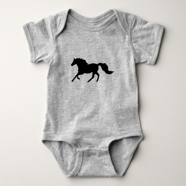 Running Horse Baby Bodysuit (Front)