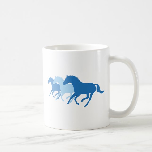 Running Horse (Blue) Coffee Mug (Right)