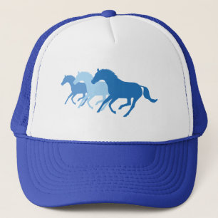 Running Horse (Blue) Trucker Hat