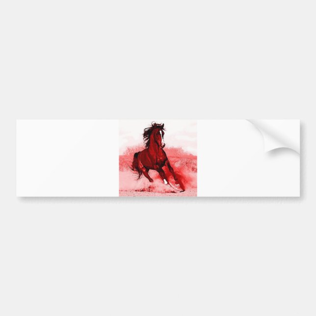 Running Horse Bumper Sticker (Front)