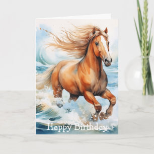 Running Horse Card
