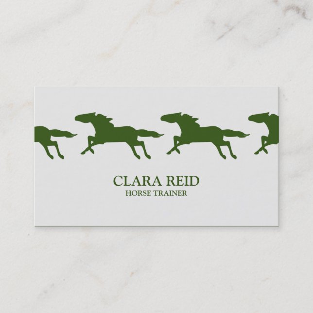 Running Horse CUSTOM COLOR | Business Card (Front)