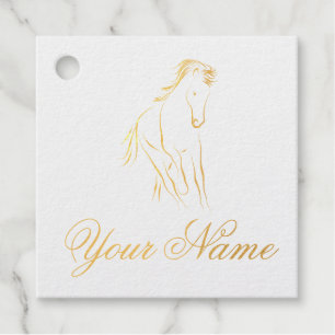 Running horse favour tags