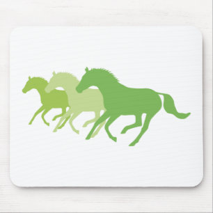 Running Horse (Green) Mouse Mat