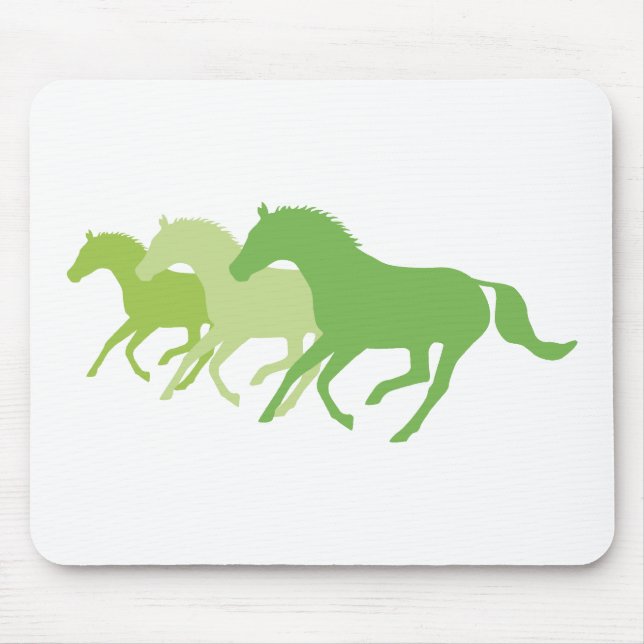 Running Horse (Green) Mouse Mat (Front)