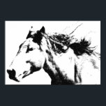 Running Horse Head Pop Art image Poster<br><div class="desc">Running Horse Head Pop Art image</div>