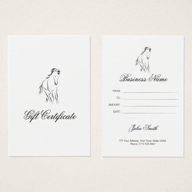 Running horse in black colour (Front & Back)