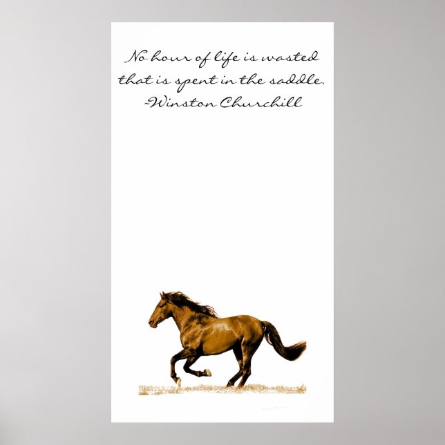 Running Horse Inspirational Quote Poster (Front)
