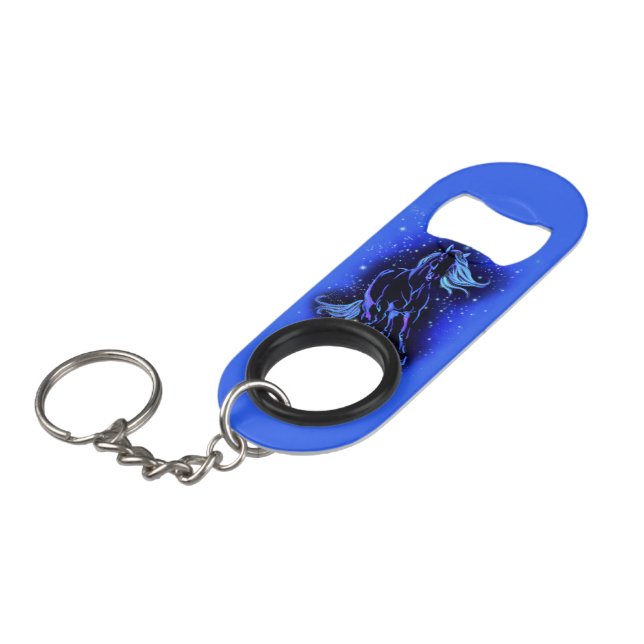 Running Horse Keychain Bottle Opener (Front Angled)