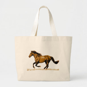 Running Horse Large Tote Bag