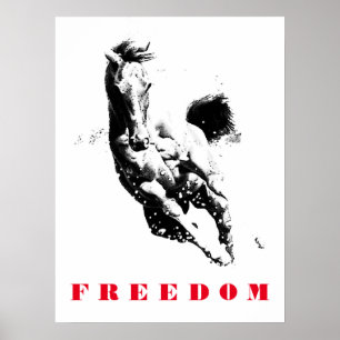 Running Horse Motivational Artwork Poster Print