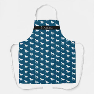 Running Horse Personalised Choose Your Colour Apron