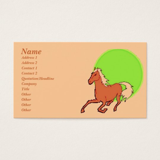 Running Horse Profile Card
