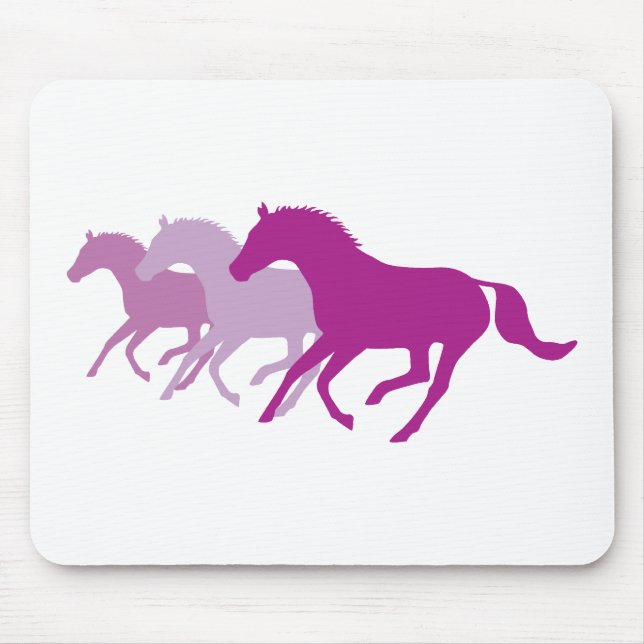 Running Horse (Purple) Mouse Mat (Front)