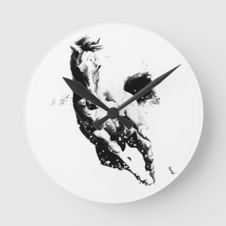 Running Horse Round Clock