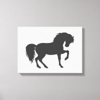 Running horse silhouette - Choose background colou