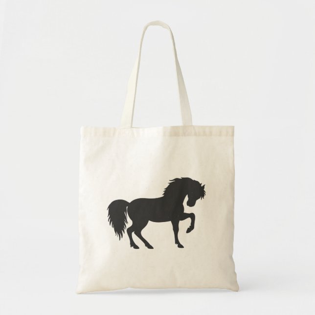 Running horse silhouette - Choose background colou Tote Bag (Front)