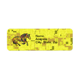 RUNNING HORSE SQUARED Address Label