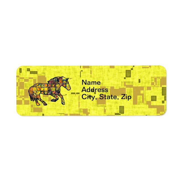 RUNNING HORSE SQUARED Address Label (Front)
