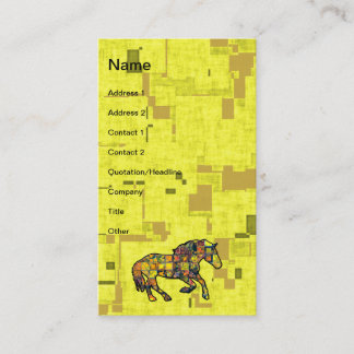 RUNNING HORSE SQUARED Business Cards