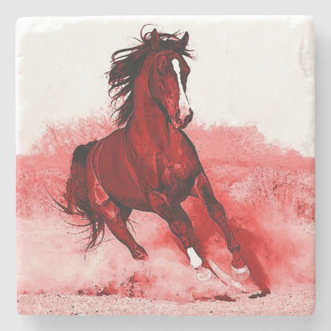 Running Horse Stone Coaster (Front)