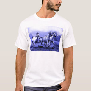 Running Horses & Blue Moonlight T-Shirt