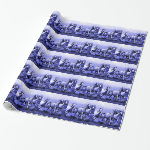 Running Horses & Blue Moonlight Wrapping Paper