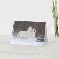 Running Horses Holiday Card