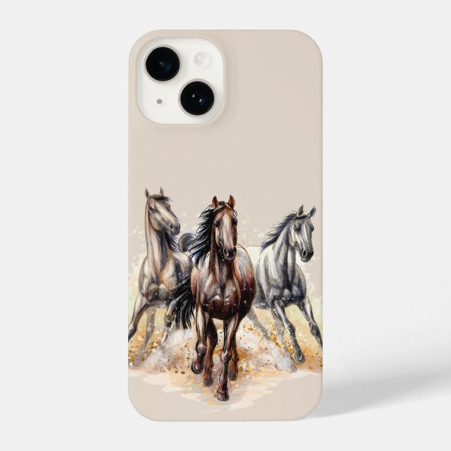 Running Horses iPhone Case (Back)