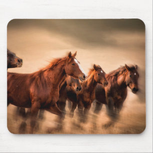 Running Horses Mouse Mat