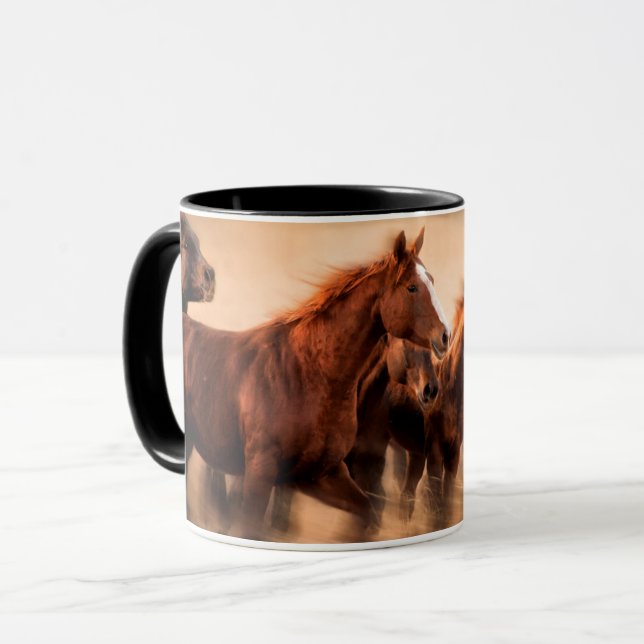 Running Horses Mug (Front Left)